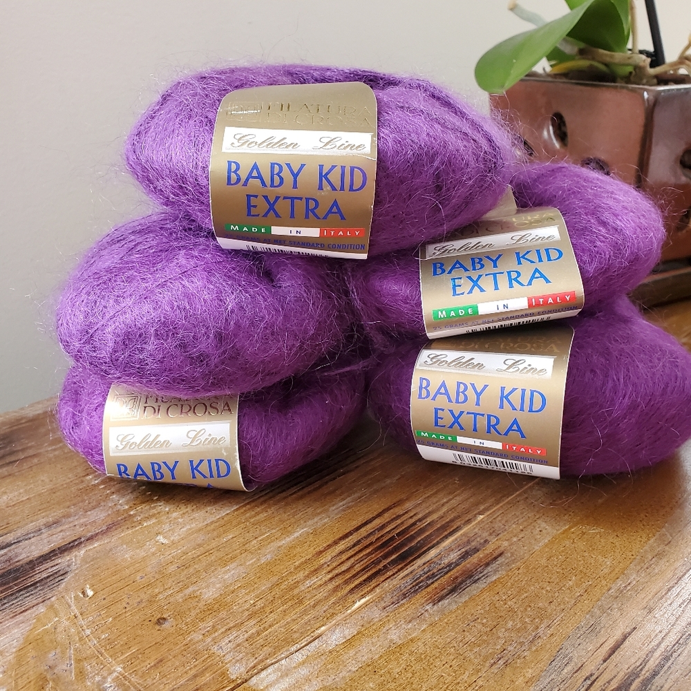 Filatura di Crosa Baby Kid Extra mohair yarn destash lot of 4+ skeins bundle